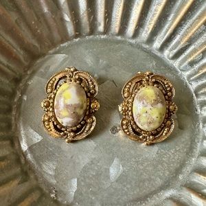 Vintage Cameo style clip on earrings